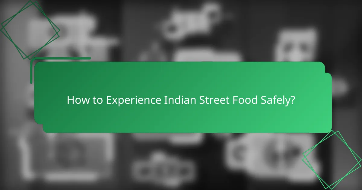 How to Experience Indian Street Food Safely?